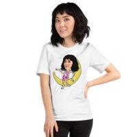 Youth short sleeve tshirt with funny custom cartoon portrait print